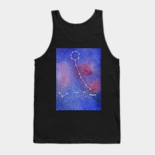 Pisces Zodiac with Galaxy Tank Top